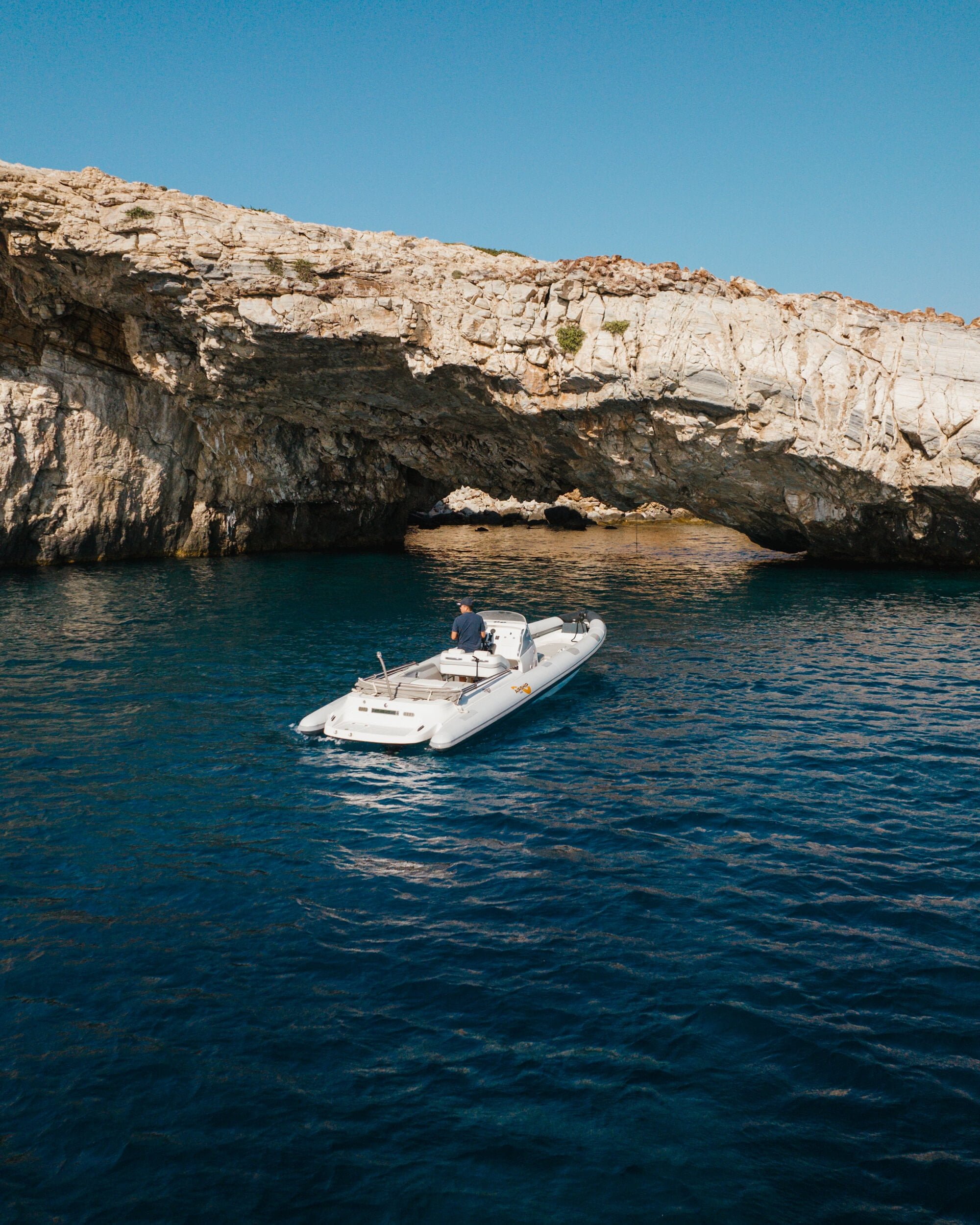 Yrian Cruising does daily trips at the Pirate's cave, at the south of Paros.